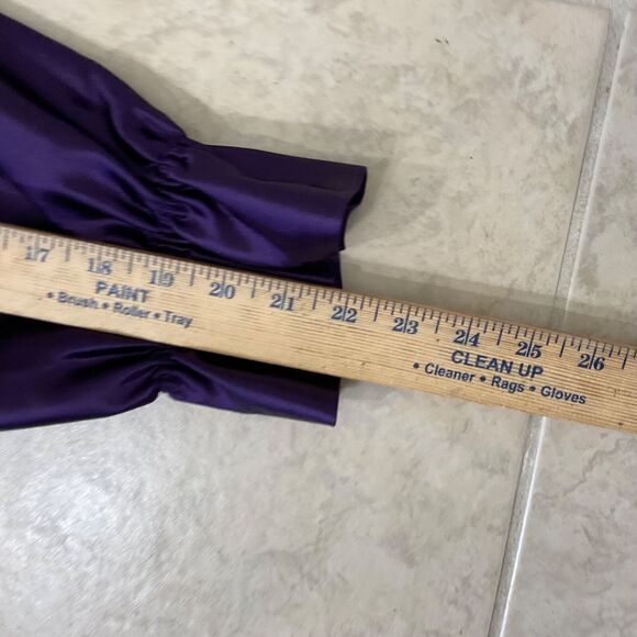 Donna Richard Gilligan & O’Malley Maxi Robe Women’s M purple Ruffle USA witchy - Picture 10 of 10